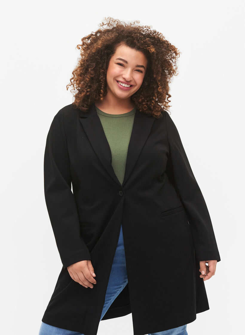 Langer Blazer, Black, Model image number 2