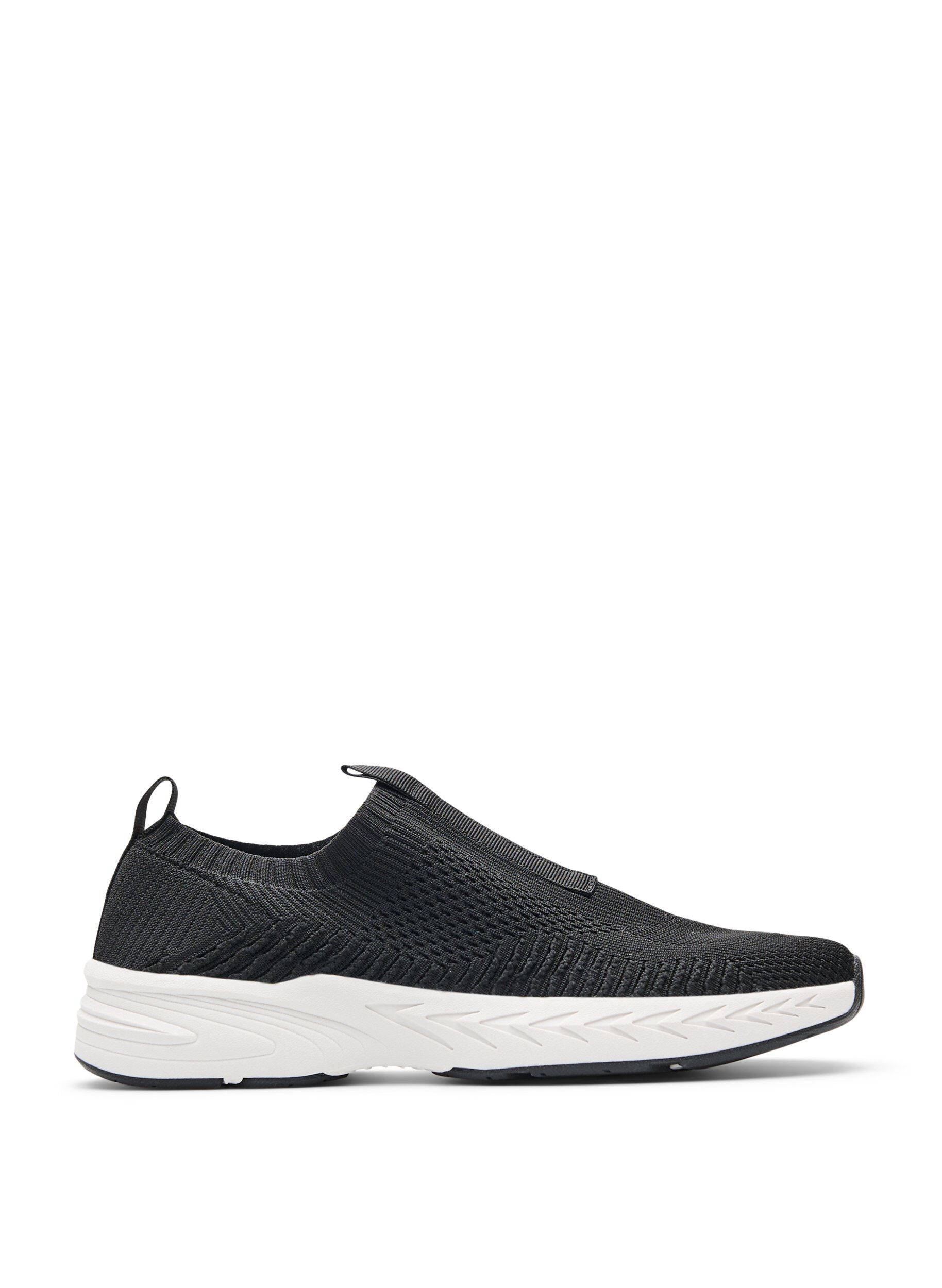 Zizzi Sneakers aus dehnbarem Strickmaterial, Schwarz, Packshot image number 0