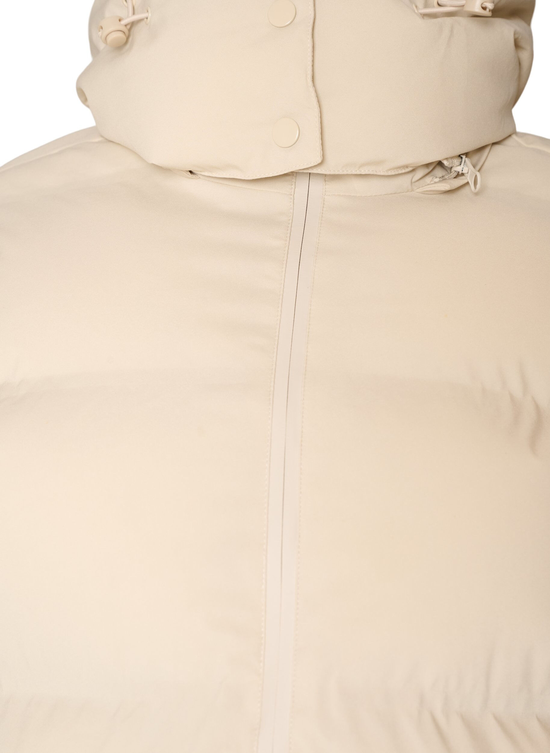 ZizziKurze Steppjacke mit abnehmbarer Kapuze, Vanille, Packshot image number 2