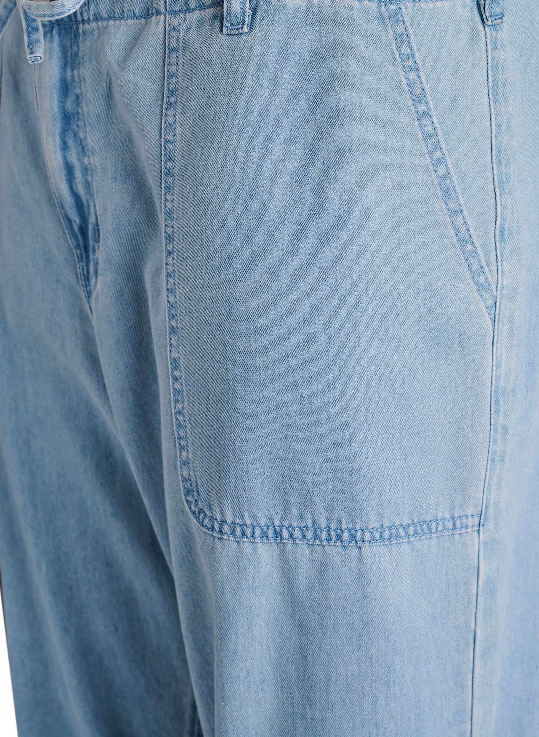Zizzi Hoch taillierte Jeans mit Bindeg&uuml;rtel, Blau, Packshot image number 2