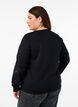 Sweatshirt mit aufgestickten Cut-Outs, Black, Model image number 1