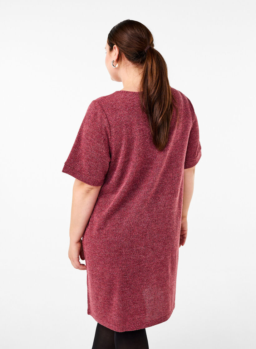 T-Shirt-Kleid mit kurzen Ärmeln, Dry Rose, Model image number 1