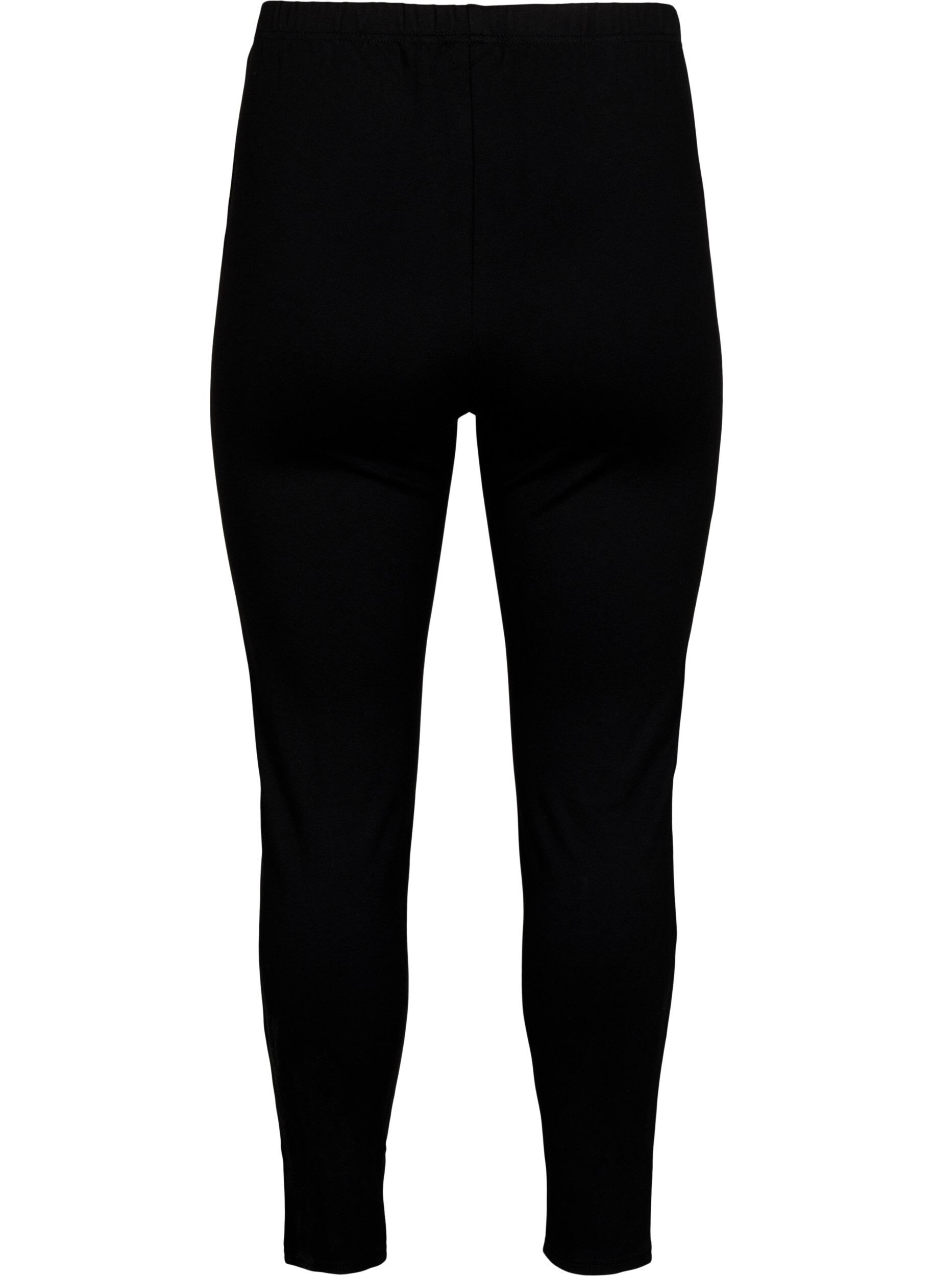 Zizzi Leggings aus Viskose mit Knopfdetails, Schwarz, Packshot image number 1