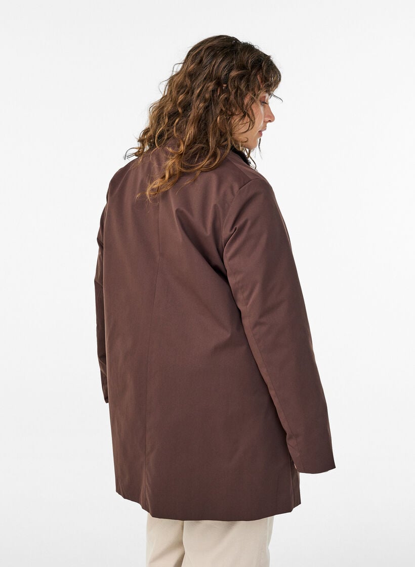 Frühlingsjacke aus wasserabweisendem Material mit A-Linie, Braun, Model image number 2