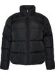 Kurze Pufferjacke mit hohem Kragen, Schwarz, Packshot image number 0