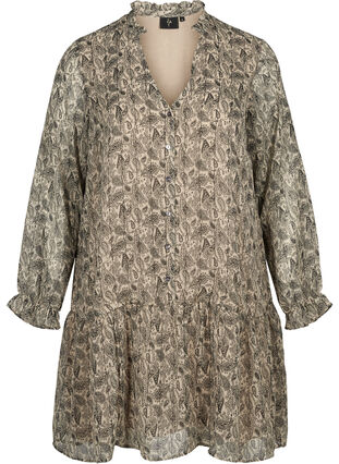 Langarm Kleid mit Paisley-Print, AOP: PAISLEY, Packshot image number 0