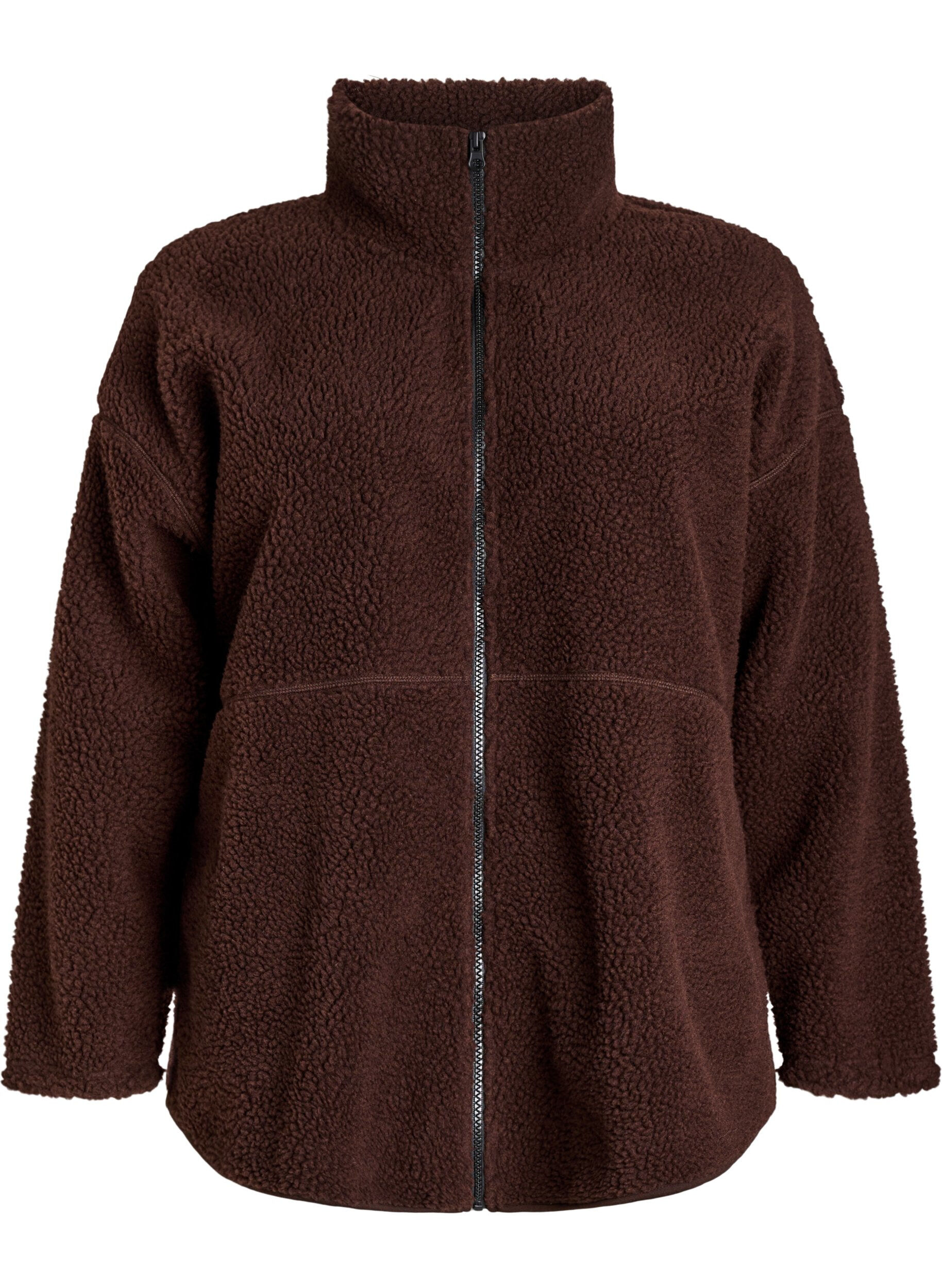 Sportliche Teddyfleece-Jacke mit Rei&szlig;verschluss