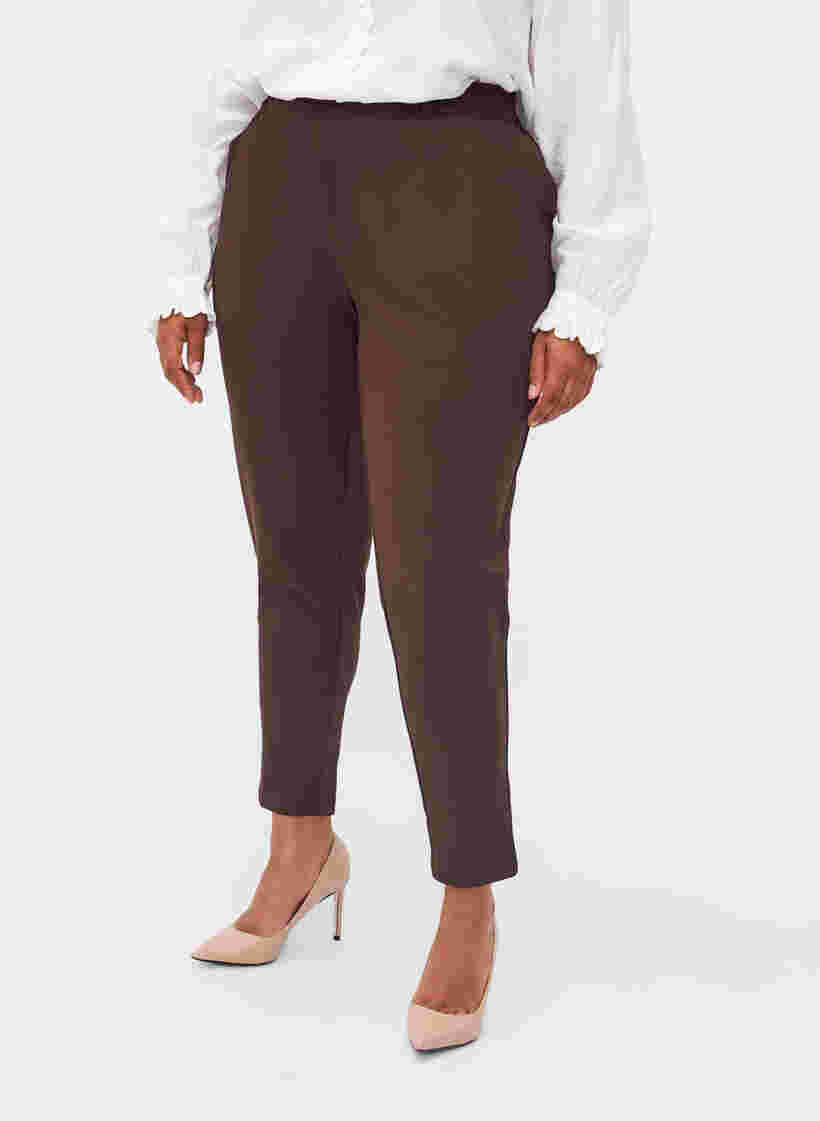 Cropped Hose mit Taschen und verstellbaren Schnüren, Coffee Bean, Model image number 2