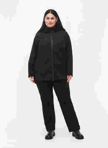 Softshell-Jacke mit abnehmbarer Kapuze, Black, Model image number 2