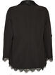 Blazer mit Spitzenbesatz, Schwarz, Packshot image number 1