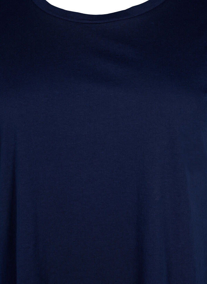 Kurz&auml;rmeliges T-Shirt aus einer Baumwollmischung, Blau, Packshot image number 2
