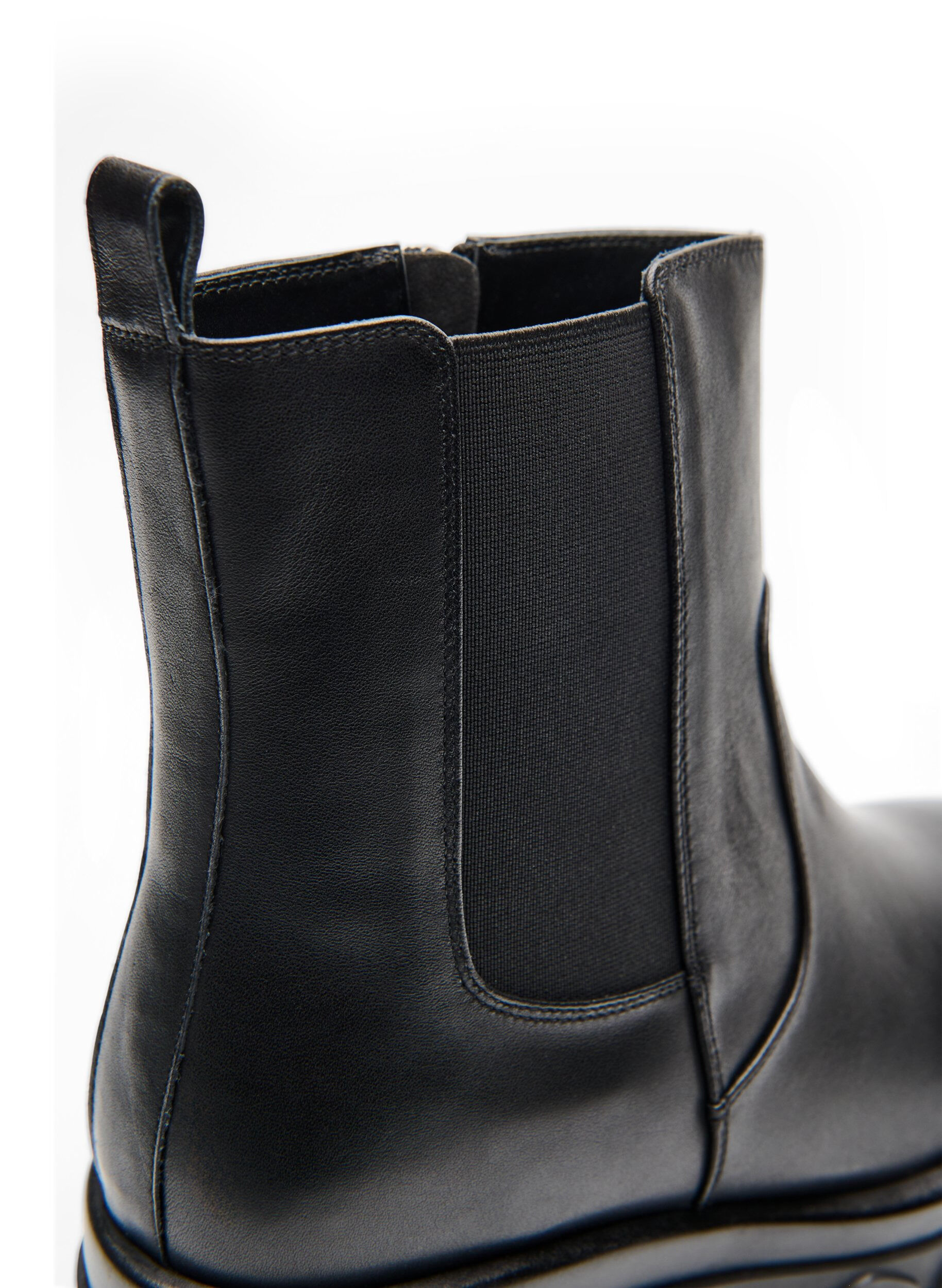 Zizzi Extra-Weite - Chelsea Boots aus robustem Leder und Rei&szlig;verschluss, Schwarz, Packshot image number 3