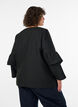 Boucl&eacute;-Jacke mit R&uuml;schendetails, Schwarz, Model image number 2