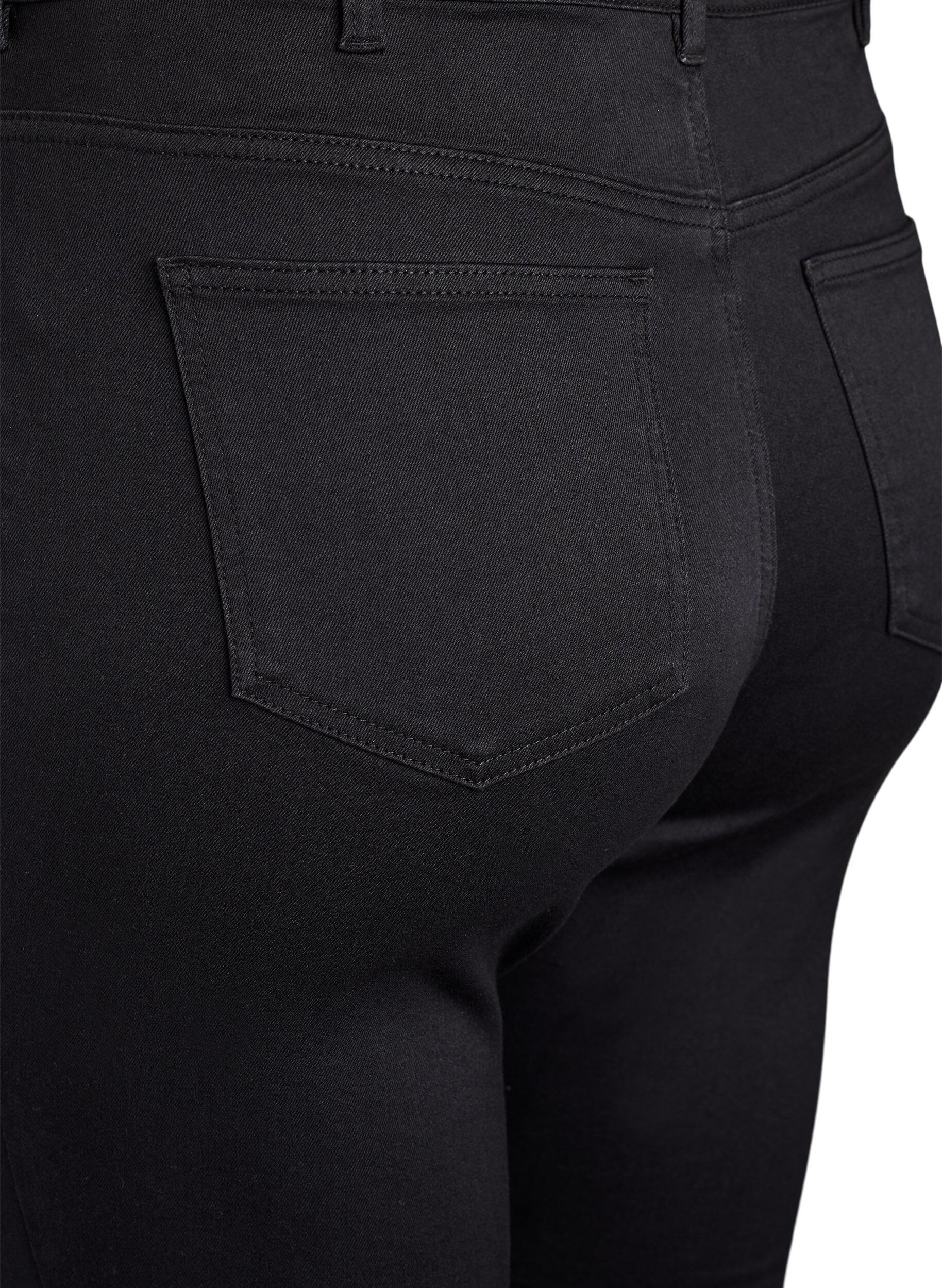 Zizzi Hoch taillierte super Slim Amy Jeans, Schwarz, Packshot image number 3