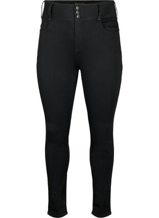 Super schlanke Bea Jeans mit extra hoher Taille, Black, Packshot image number 0