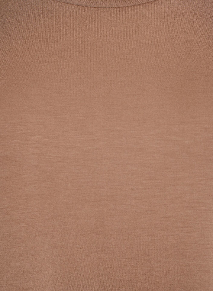 Kurzes Loose-Fit T-Shirt aus Modal-Mix, Braun, Packshot image number 2