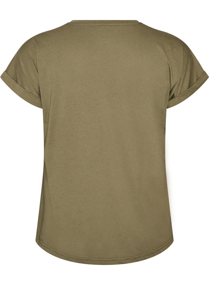 T-Shirt mit dekorativem Frontprint, Gr&uuml;n, Packshot image number 1