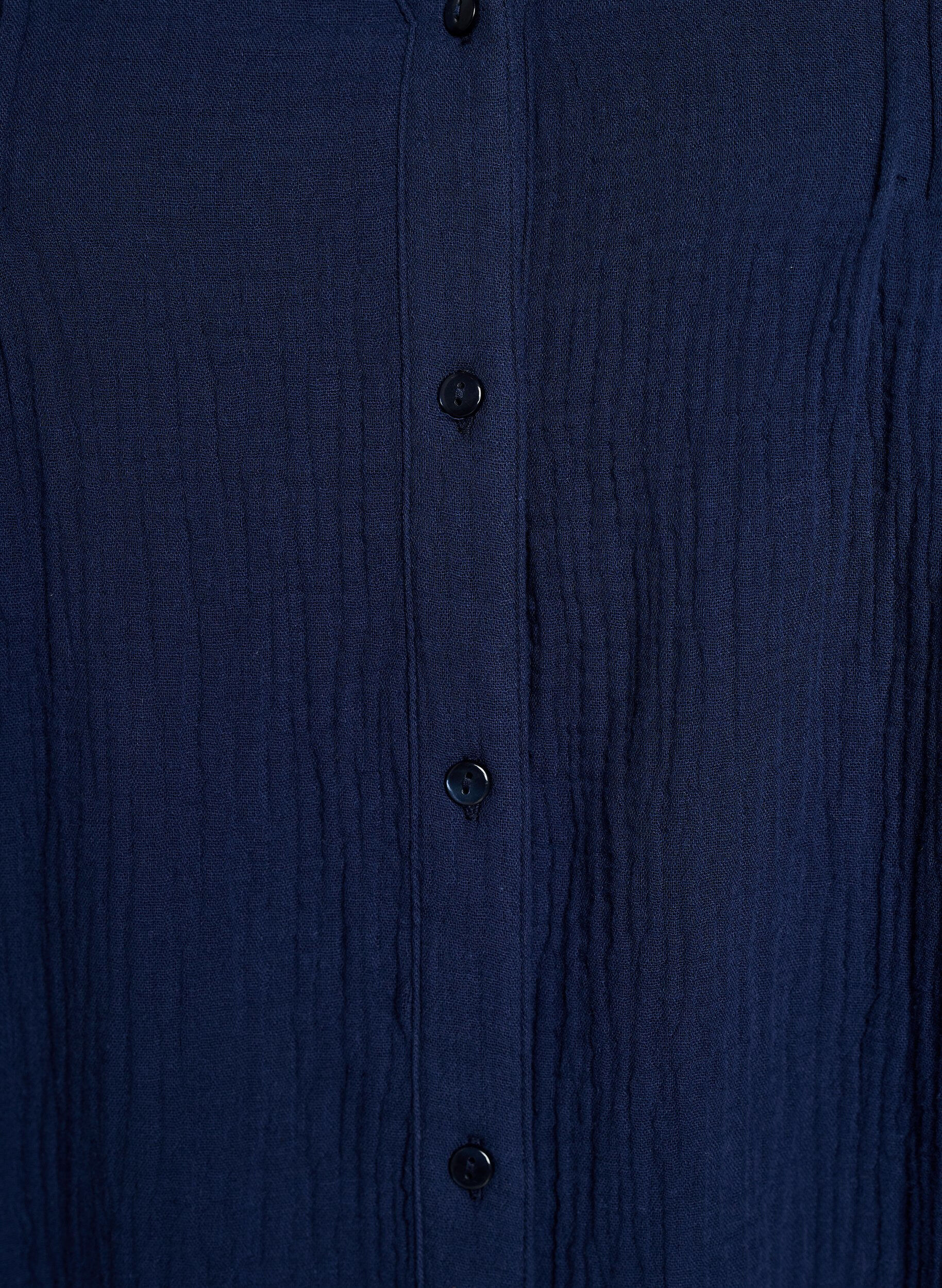 Zizzi Bluse aus Baumwoll-Musselin mit bestickten Details, Blau, Packshot image number 2