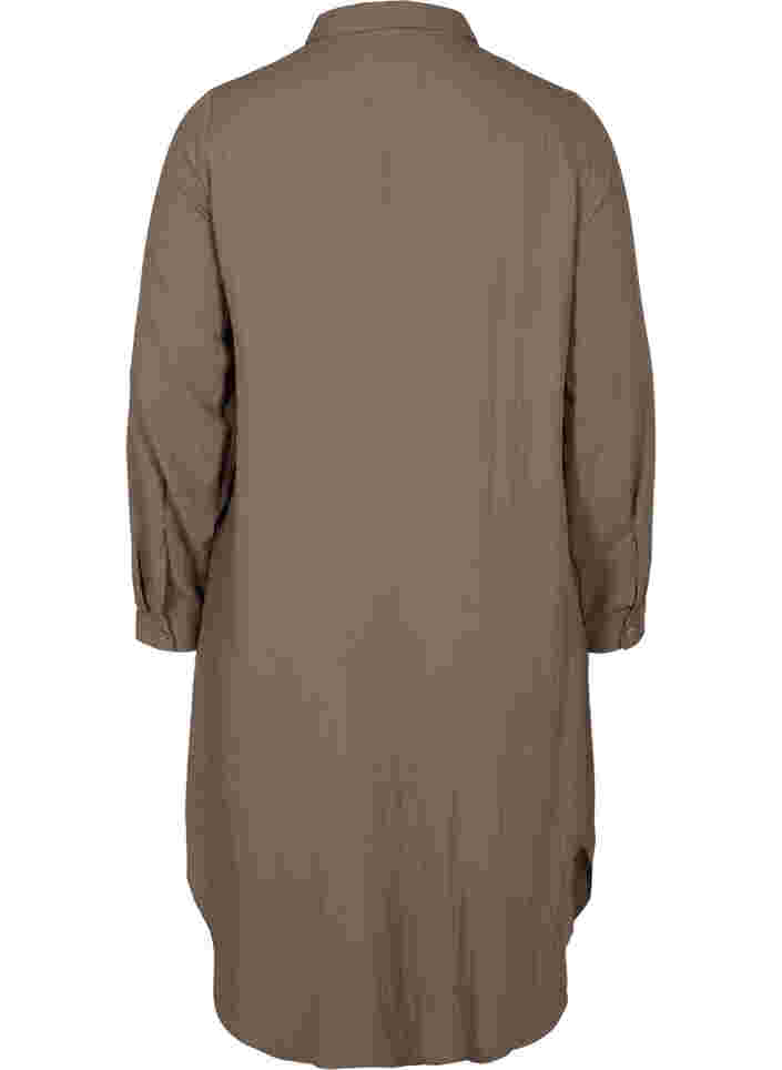 Langes Hemdkleid aus Viskose, Falcon, Packshot image number 1