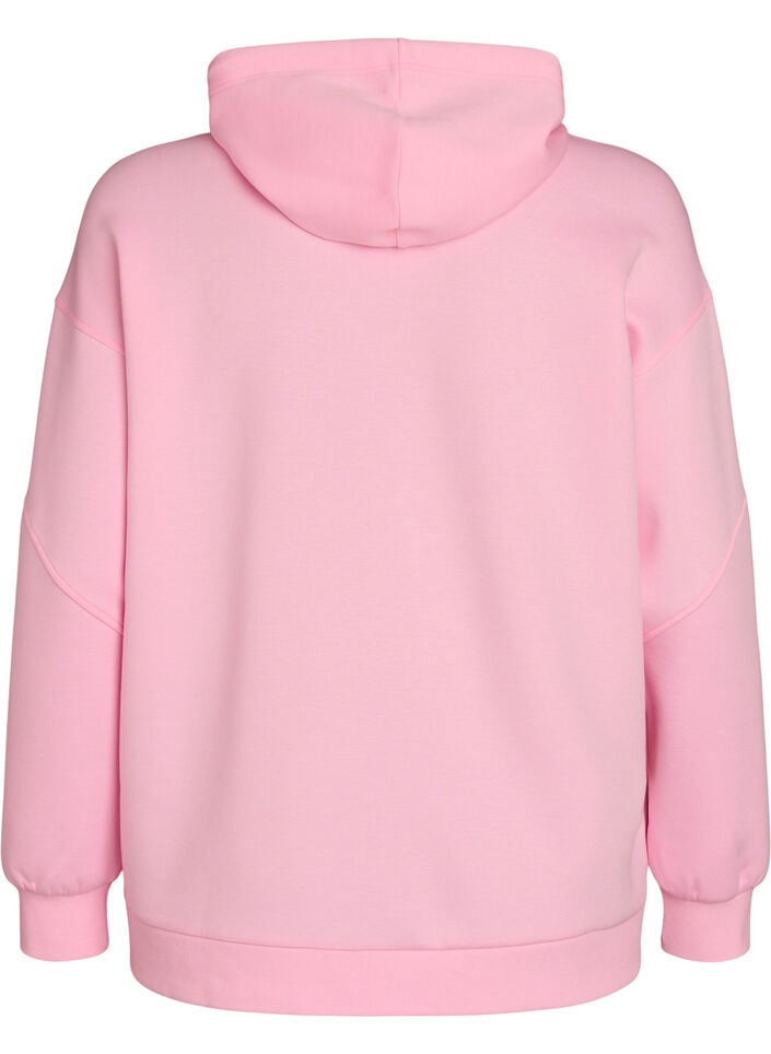 Sportlicher Scuba-Hoodie mit Ziern&auml;hten, Pink, Packshot image number 1