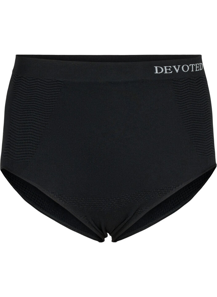 Nahtloser Slip mit hoher Taille, Black, Packshot image number 0