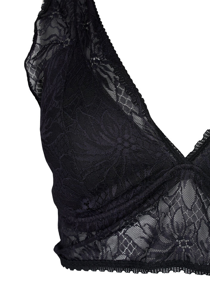Spitze Bralette mit weicher Polsterung, Black, Packshot image number 2