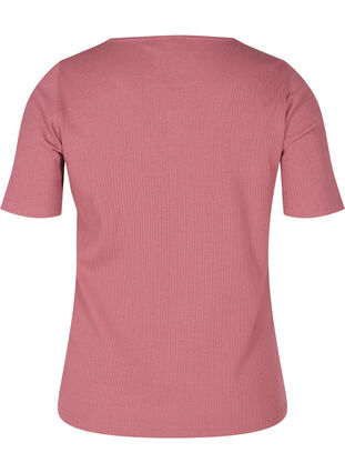 Kurzarm T-Shirt mit Knöpfen, Deco Rose, Packshot image number 1