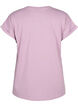 Kurz&auml;rmeliges T-Shirt aus einer Baumwollmischung, lila, Packshot image number 1