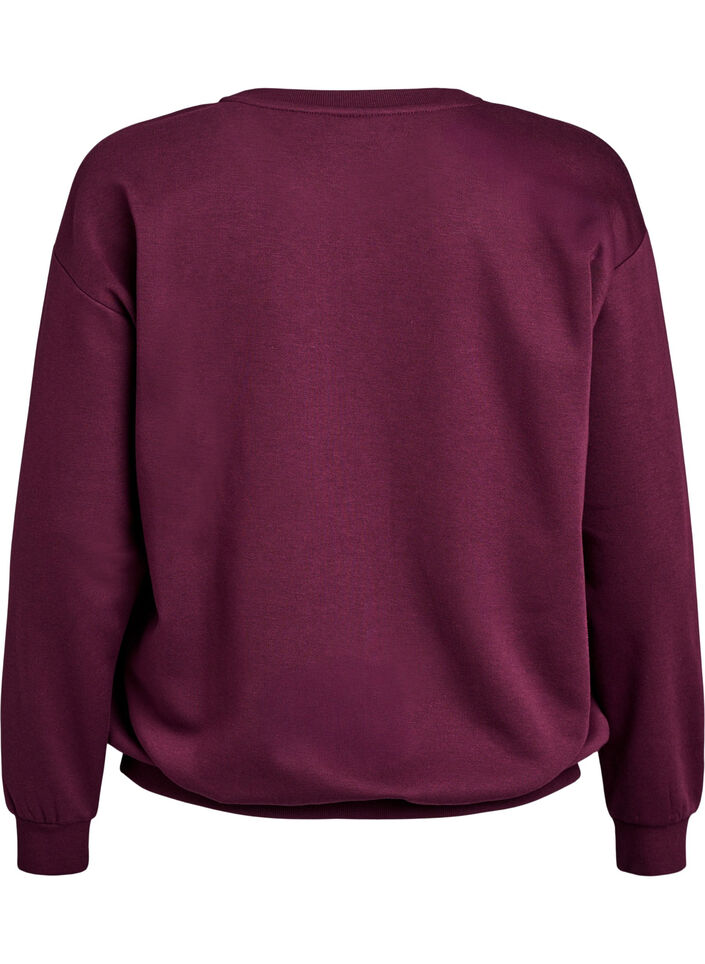 Sweatshirt mit Motiv auf der Vorderseite, Rot, Packshot image number 1