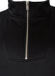 Sweatshirt mit hohem Kragen und Rei&szlig;verschluss, Schwarz, Packshot image number 2