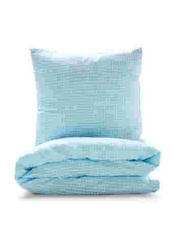 Kariertes Bettwäsche-Set aus Baumwolle