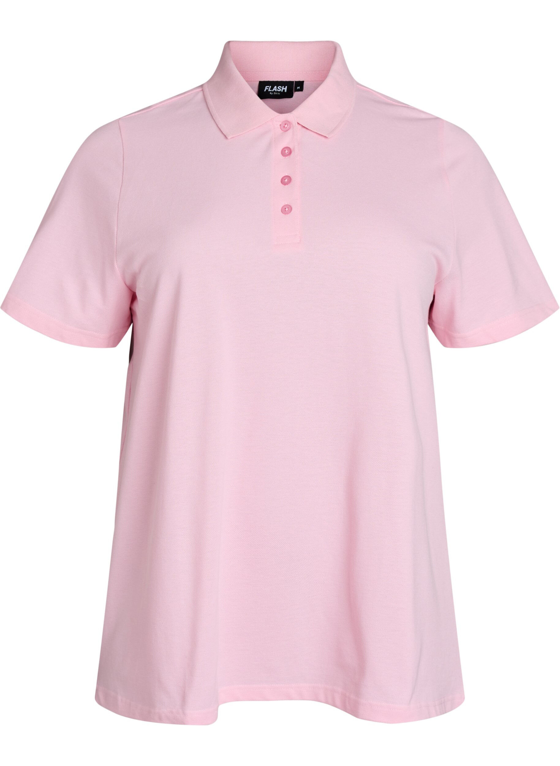 Zizzi Poloshirt mit kurzen &Auml;rmeln, Rot, Packshot image number 0