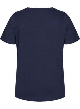 T-Shirt aus Bio-Baumwolle mit Print, Navy Blazer, Packshot image number 1