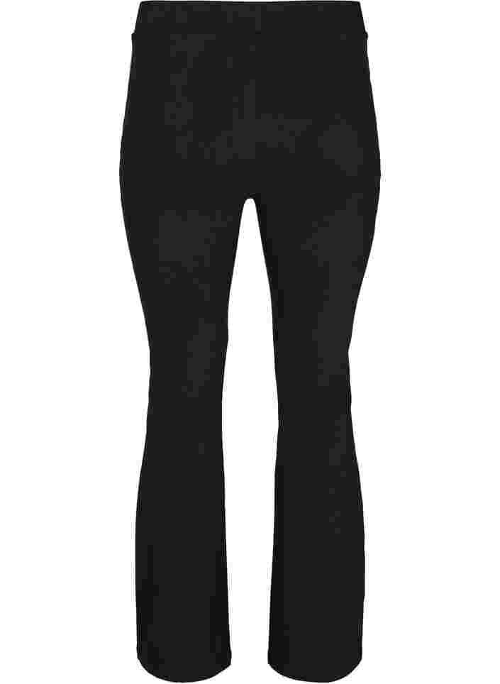 Flared Hose aus Viskosemischung, Black, Packshot image number 1
