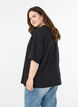 Oversize-T-Shirt mit halben Ärmeln, Schwarz, Model image number 2