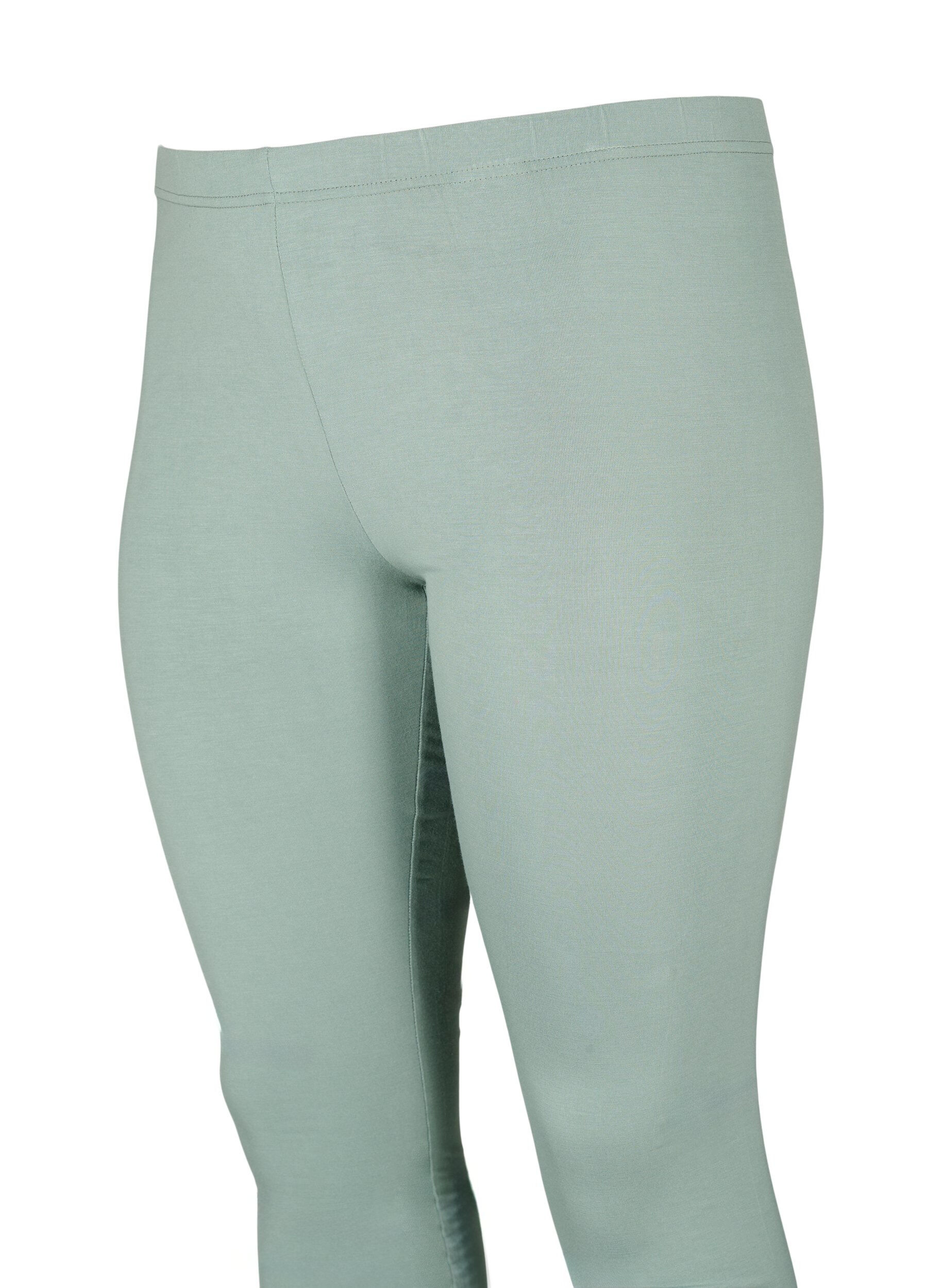 Zizzi Basic-Leggings aus Viskose, Gr&uuml;n, Packshot image number 3