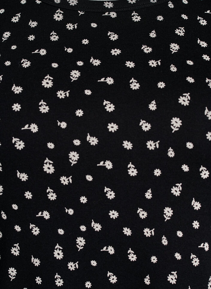 T-Shirt aus Baumwolle mit Allover-Druck, Schwarz, Packshot image number 2
