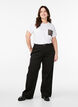 Jeans mit weitem Bein und hohem Bund, Schwarz, Model image number 0