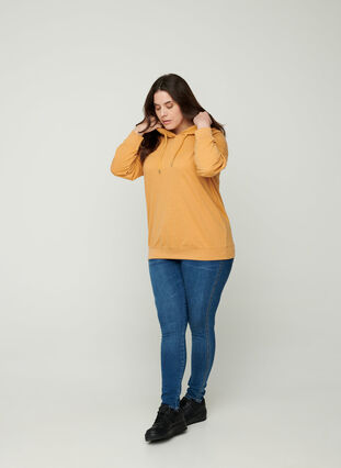 Sweatshirt mit Kapuze, Spruce Yellow Mel., Model image number 3