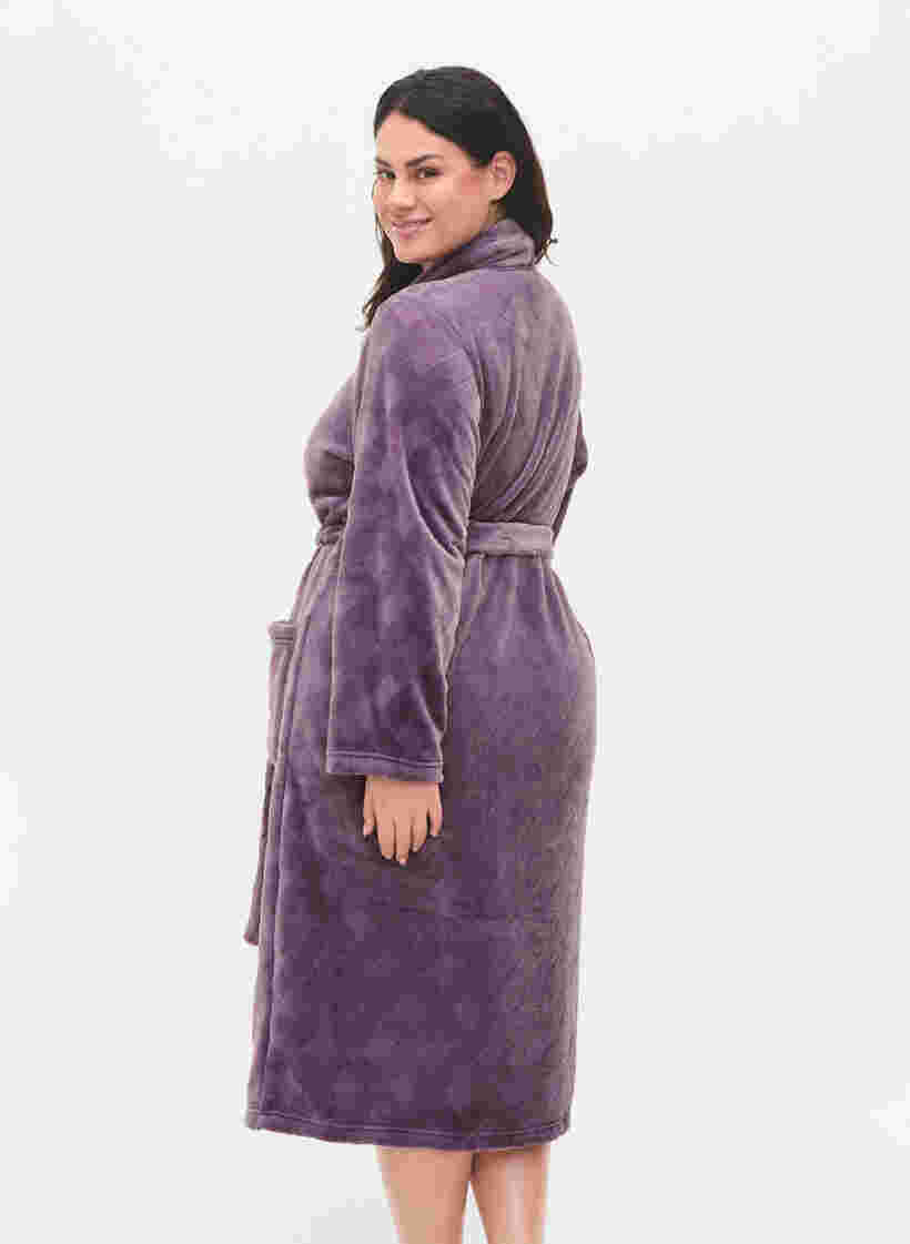 Langer Morgenmantel mit Taschen, Vintage Violet, Model image number 1