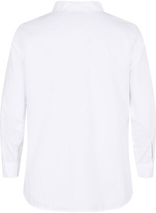 Hemd aus Baumwollmischung, Bright White, Packshot image number 1