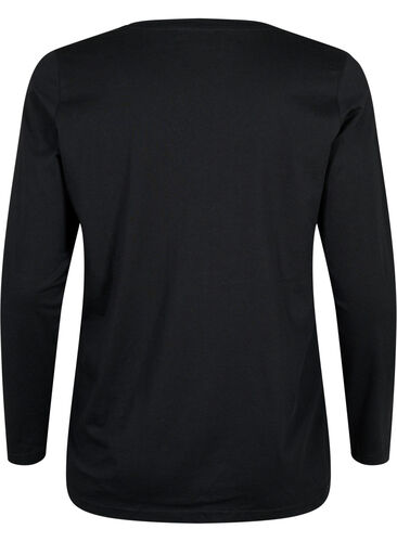 Nachthemd aus Baumwolle mit Text-Aufdruck, Black W. Be, Packshot image number 1