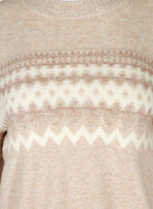 Strickpullover mit Muster und Wolle, Pumice Stone Comb, Packshot image number 2