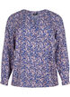 FLASH - Lang&auml;rmelige Bluse mit Print, Strong Blue Flower, Packshot image number 0