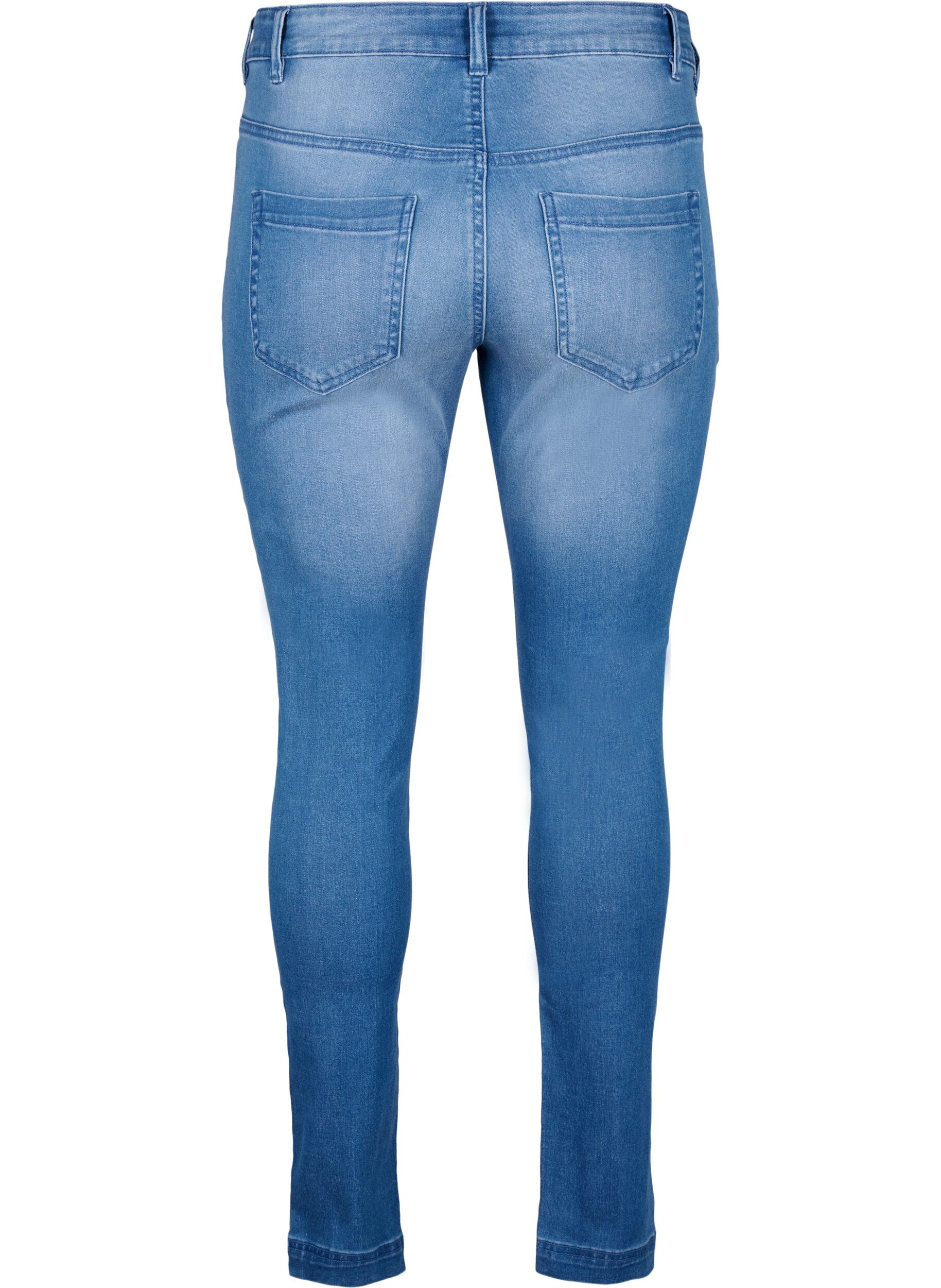 Zizzi Viona Jeans mit normaler Taille, Blau, Packshot image number 1