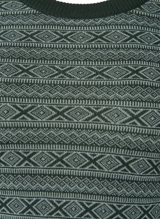 Gemustertes Ski-Unterhemd mit Wolle, Deep Lake Comb, Packshot image number 2