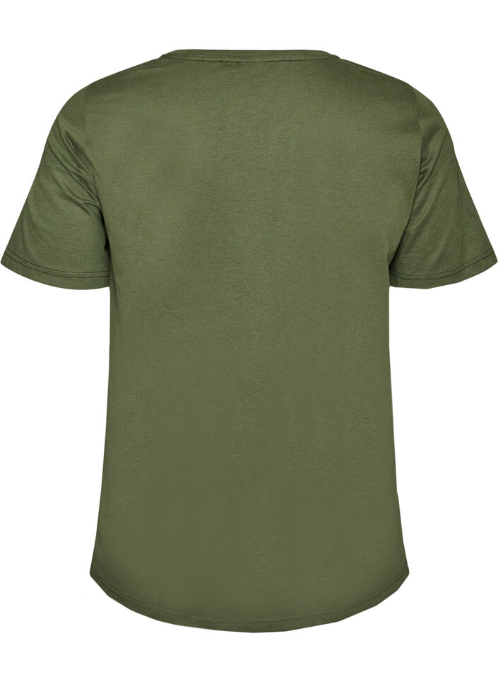 T-Shirt mit Print, Gr&uuml;n, Packshot image number 1