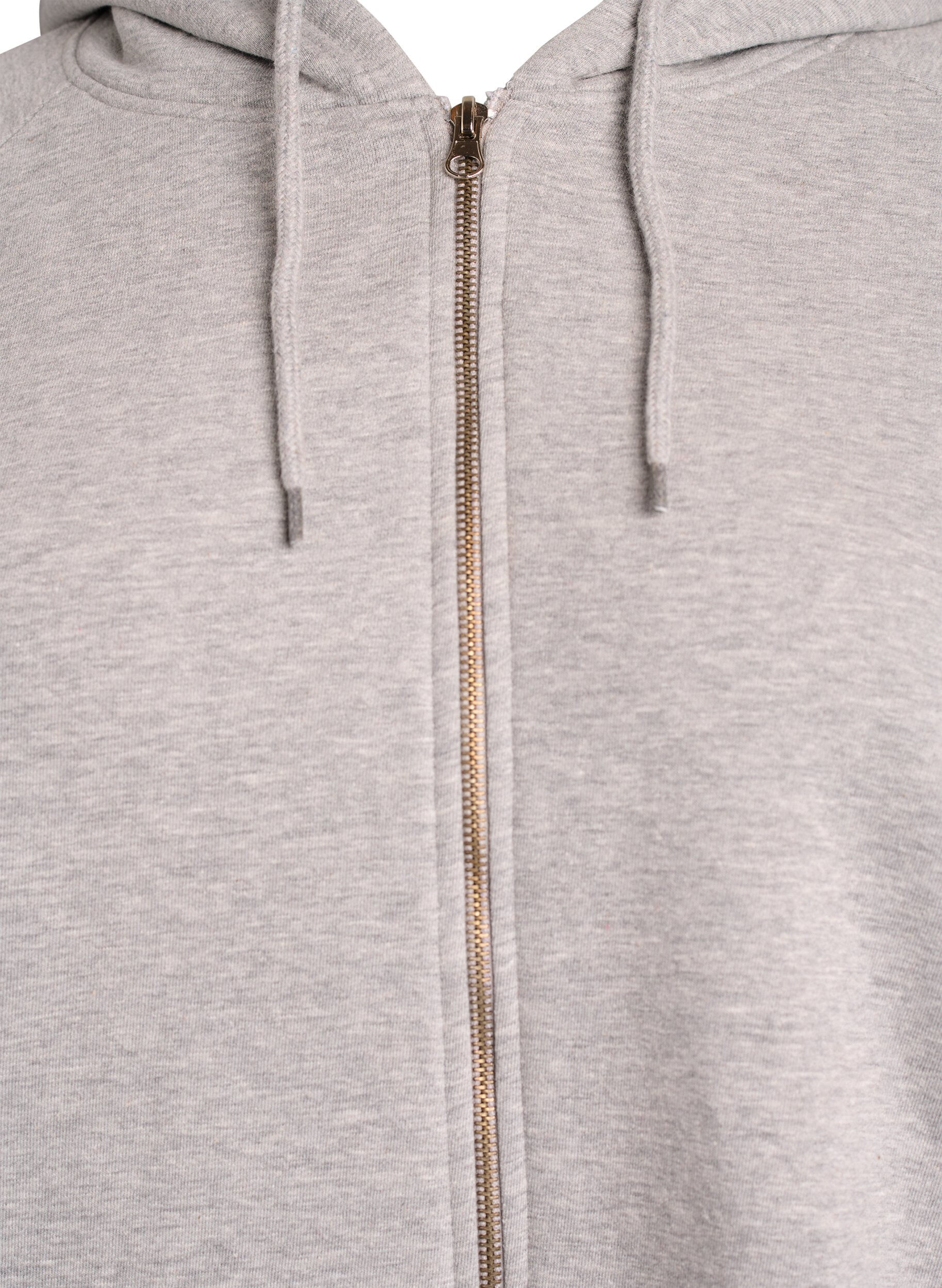 Zizzi Hoodie mit Rei&szlig;verschluss, Grau, Packshot image number 2