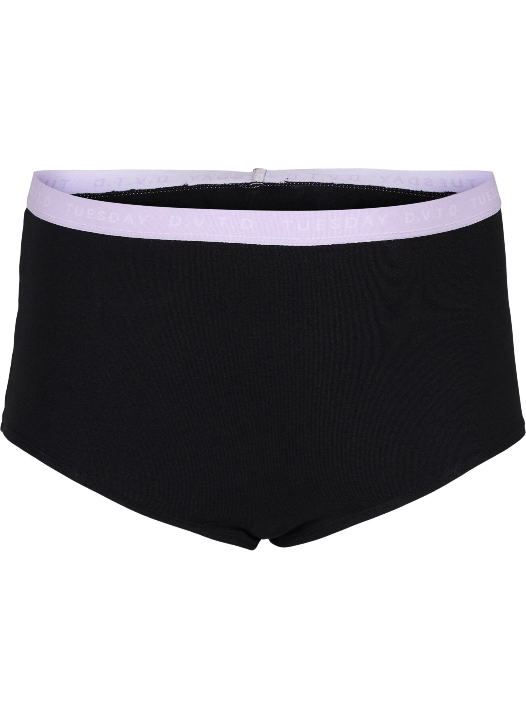 Zizzi 7er-Pack Hipster aus Baumwolle mit Wochentagen, Multi Pastel Pack, Packshot image number 3