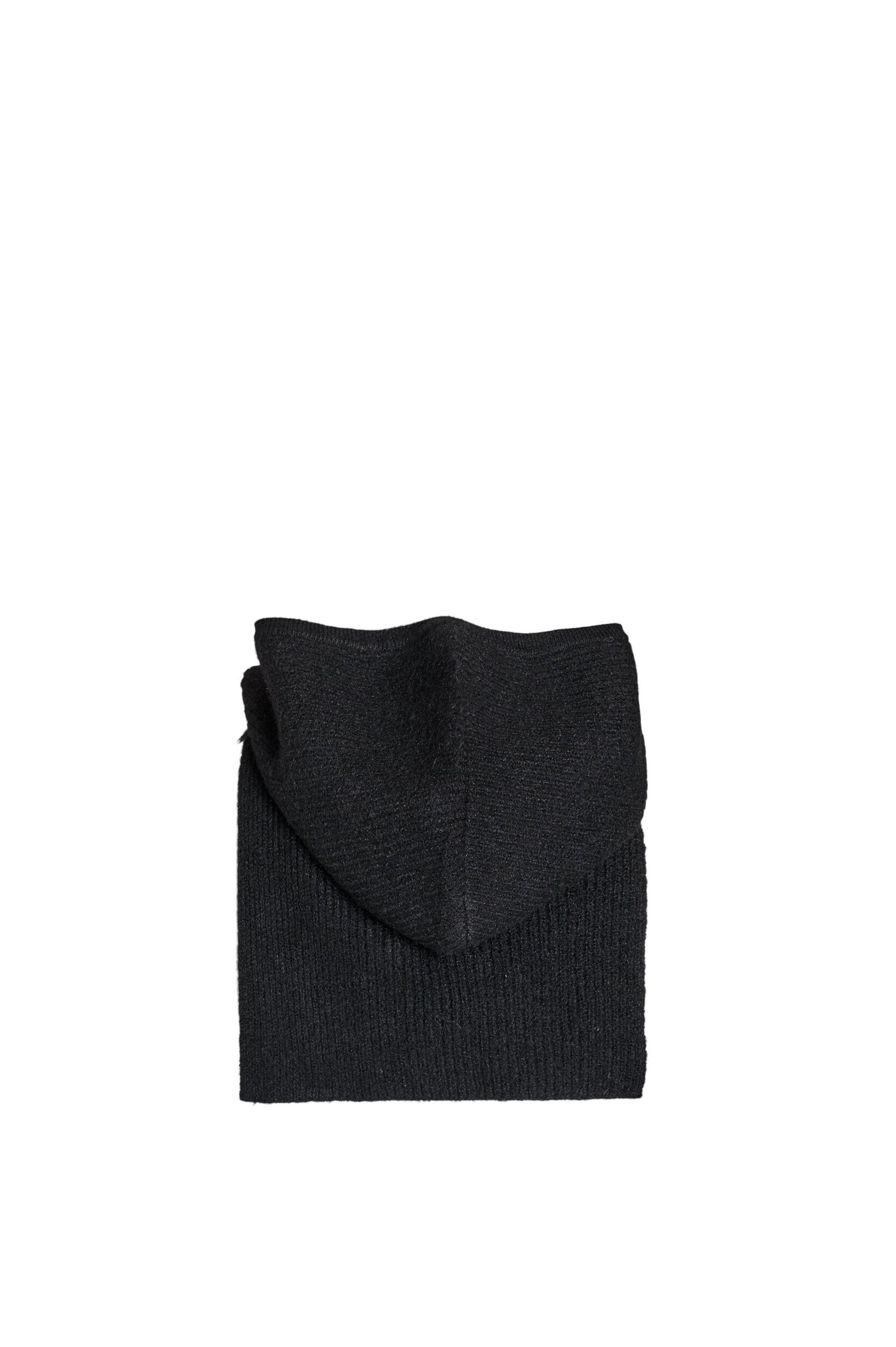 Zizzi Balaclava aus Rippstrick mit Rei&szlig;verschluss, Schwarz, Packshot image number 4